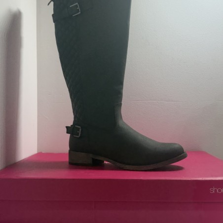 Bottes Hautes Matelassées ShoeDazzle Noir